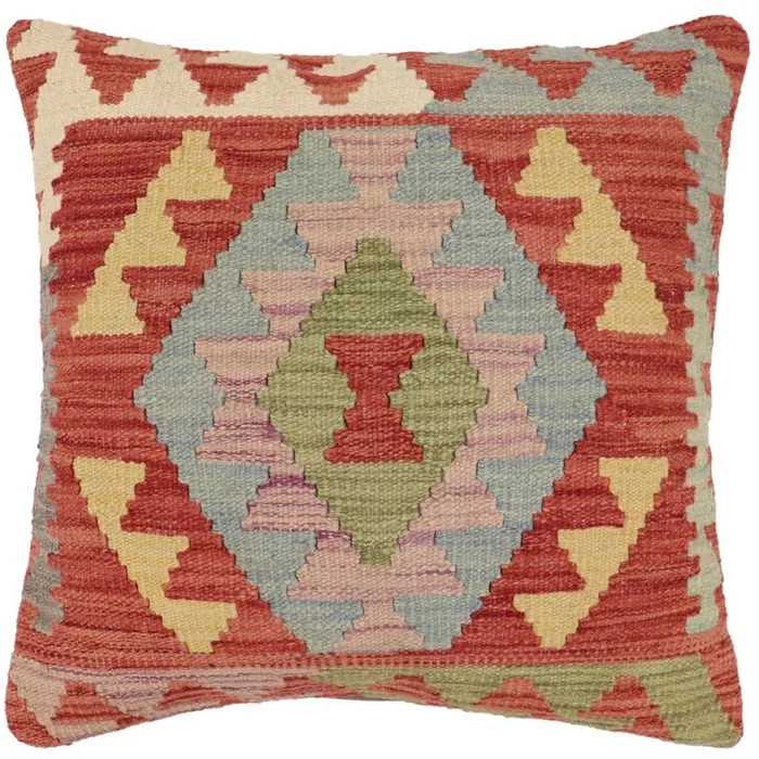 Bohemian Heath Turkish Hand-Woven Kilim Pillow
