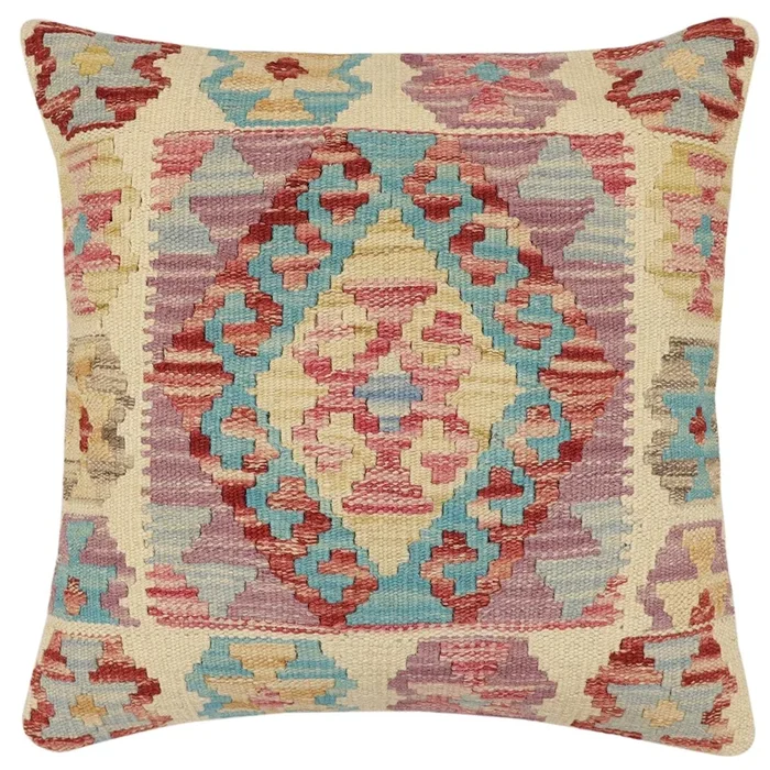 Bohemian Koch Turkish Hand-Woven Kilim Pillow