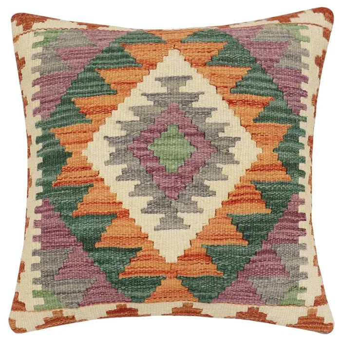 Bohemian Latashia Turkish Hand-Woven Kilim Pillow