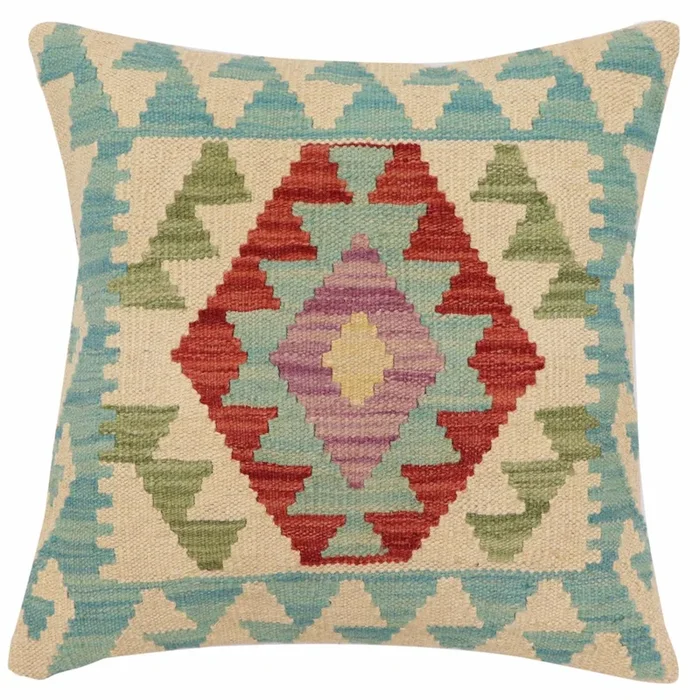 Bohemian Melendez Turkish Hand-Woven Kilim Pillow