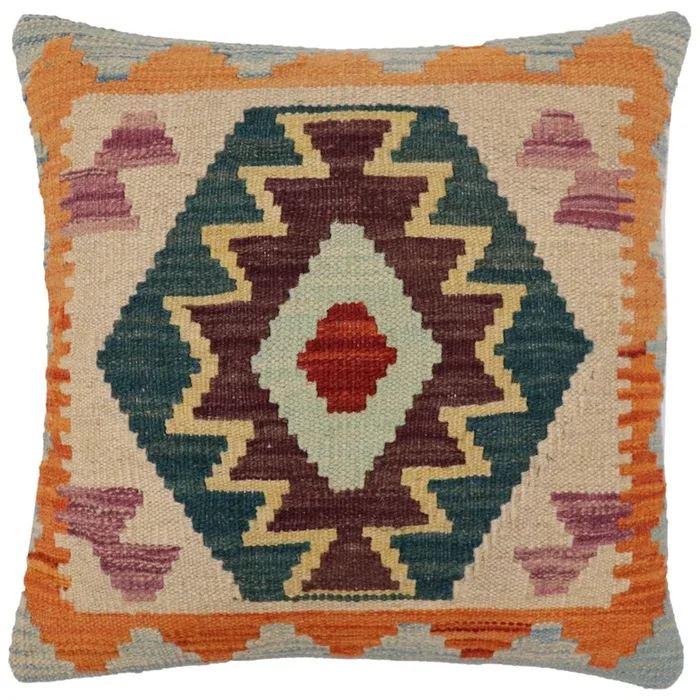 Bohemian Rodrigue Turkish Hand-Woven Kilim Pillow