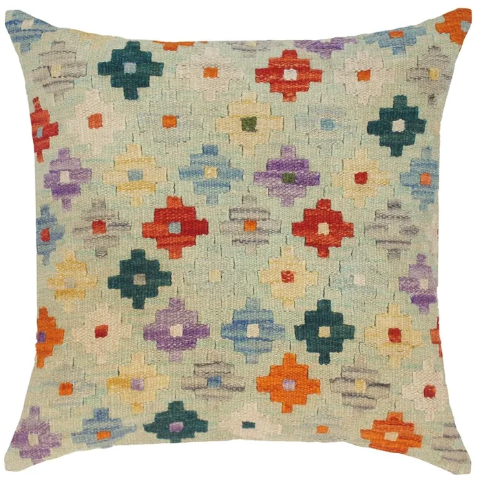 Bohemian Turkish Dorsey Hand Woven Kilim Throw Pillow