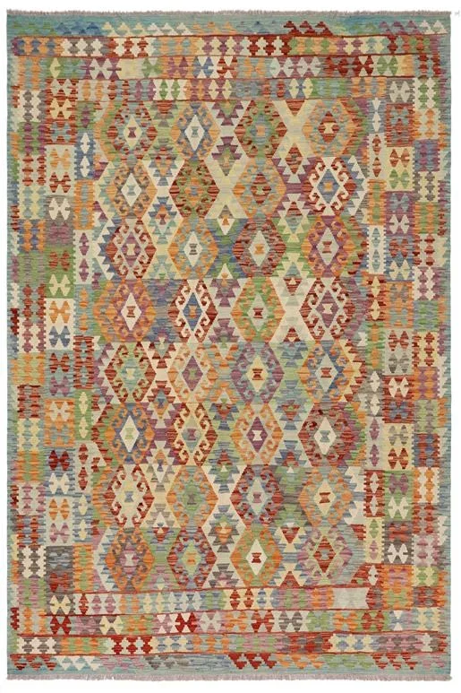 Bohemian Turkish Kilim Arjun Hand-Woven Wool Rug – 7’11” x 9’11”