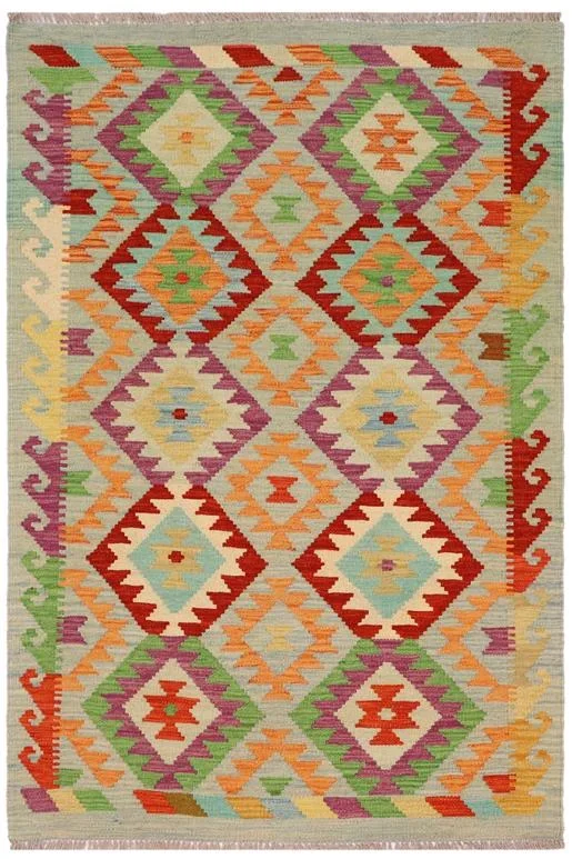 Bohemian Turkish Kilim Desiree Hand-Woven Wool Rug – 3’3” x 5’1”