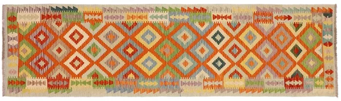 Bohemian Turkish Kilim Kyla Hand-Woven Wool Runner – 2’9” x 9’7”
