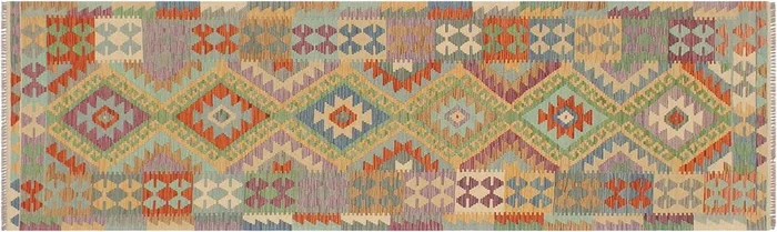 Bohemian Turkish Kilim Odilia Hand-Woven Wool Runner – 2’7” x 9’8”