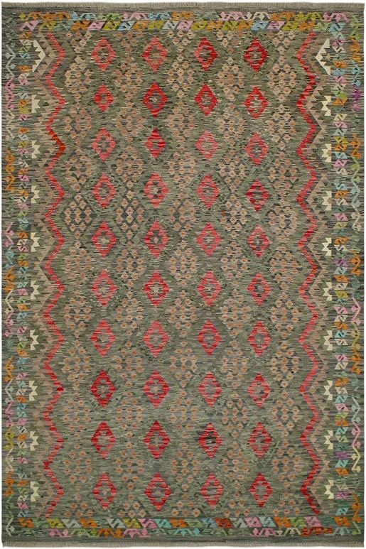 Bohemian Turkish Kilim Porter Hand-Woven Wool Rug – 8’4” x 11’6”