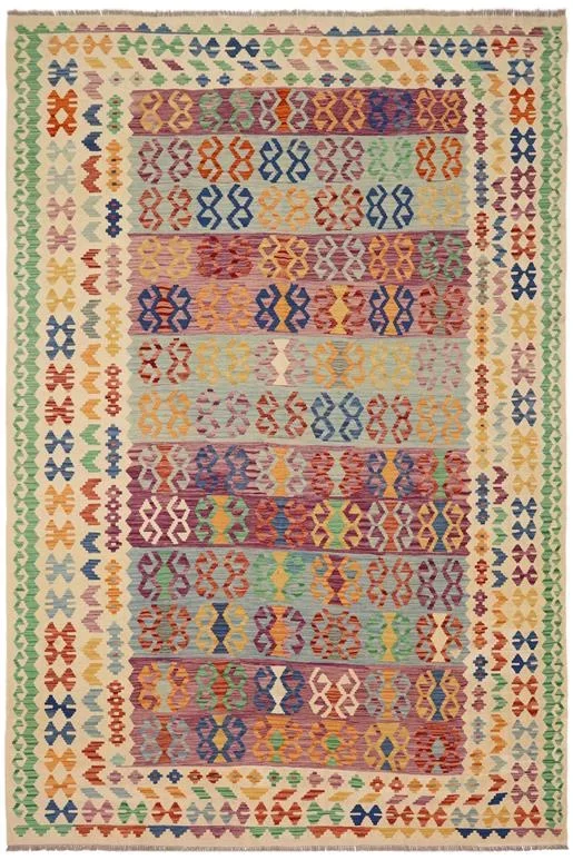Bohemian Turkish Kilim Sebastia Hand-Woven Wool Rug – 8’2” x 11’5”