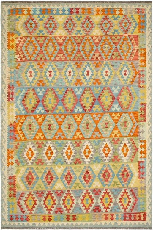 Bohemian Turkish Kilim Wilkinso Hand-Woven Wool Rug – 8’2” x 9’8”