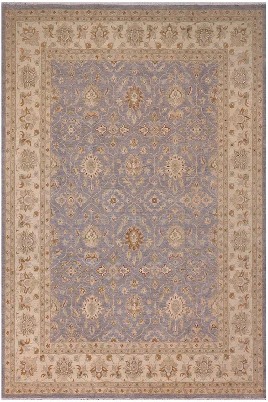 Bohemian Ziegler Anabel Gray/Beige Wool Rug – 9’9” x 13’7”