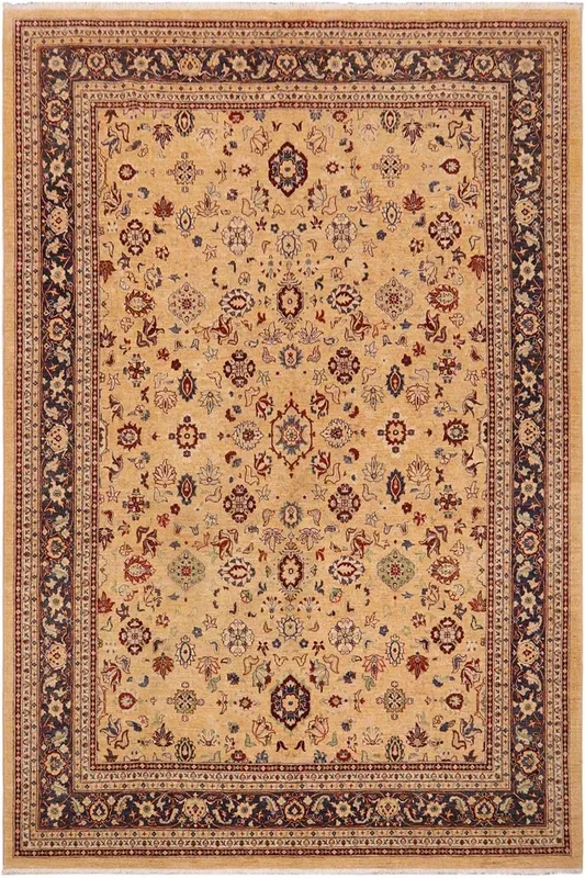 Bohemian Ziegler Andrea Beige/Blue Wool Rug – 9’0” x 12’0”