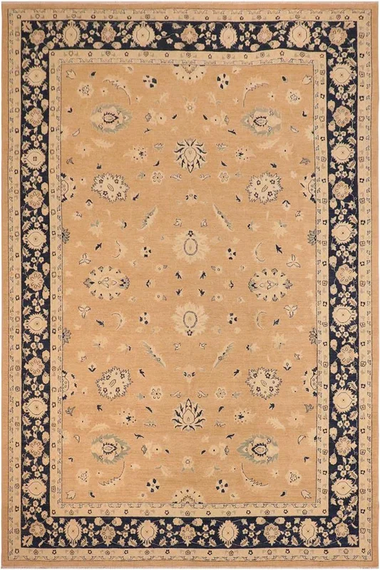 Bohemian Ziegler Angelina Brown/Blue Wool Rug – 10’0” x 13’9”