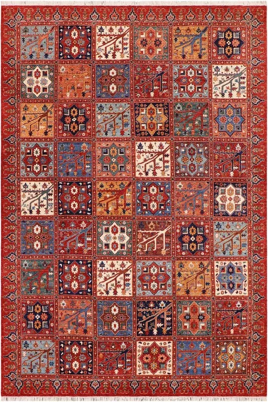 Bohemian Ziegler Georgian Rust/Blue Wool Rug – 9’0” x 11’10”