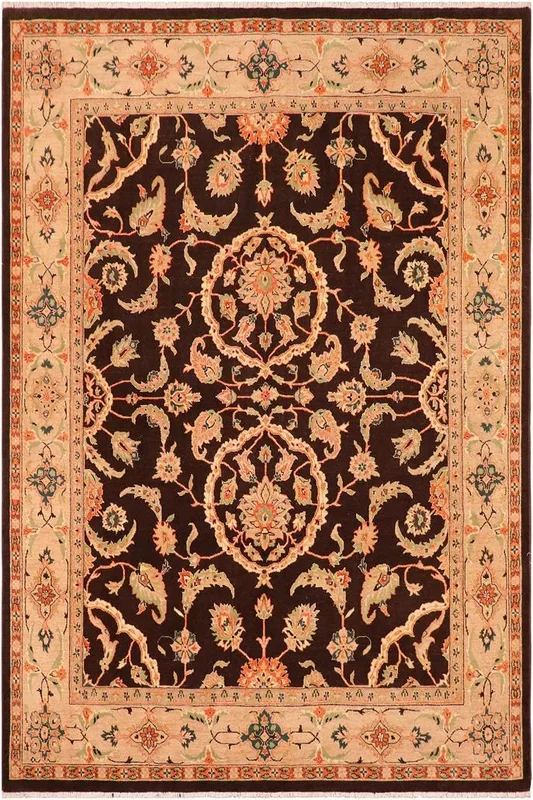 Bohemian Ziegler Jae Brown/Tan Wool Rug – 8’0” x 9’6”