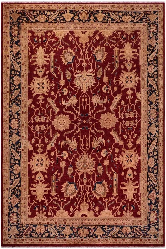 Bohemian Ziegler Sean Red/Blue Wool Rug – 9’3” x 11’8”
