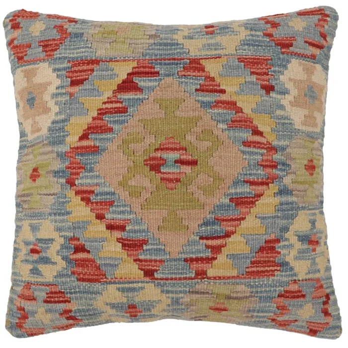 Boho Chic Bell Turkish Hand-Woven Kilim Pillow