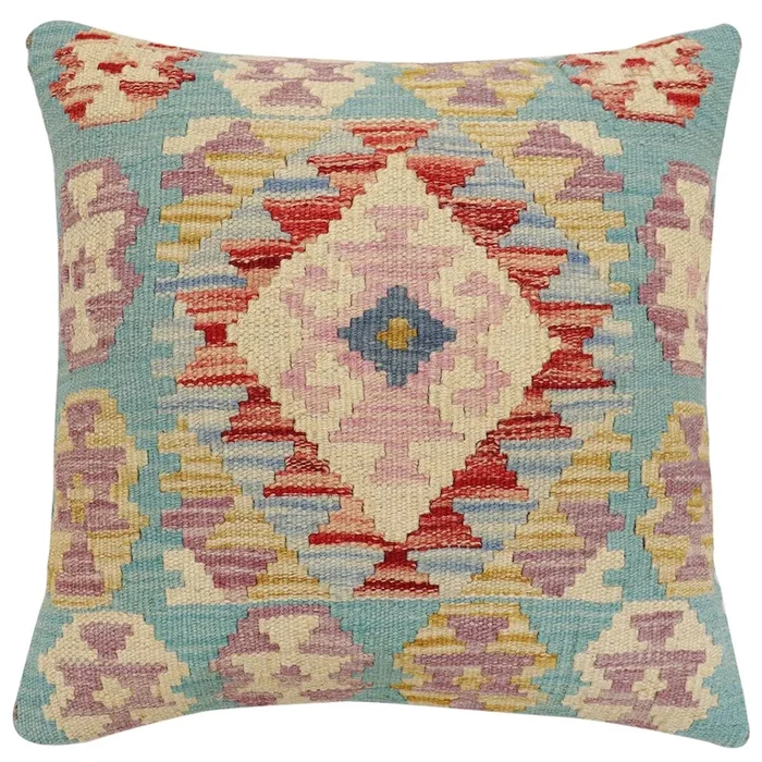 Boho Chic Brandi Turkish Hand-Woven Kilim Pillow