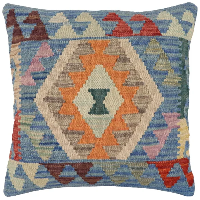 Boho Chic Cooke Turkish Hand-Woven Kilim Pillow