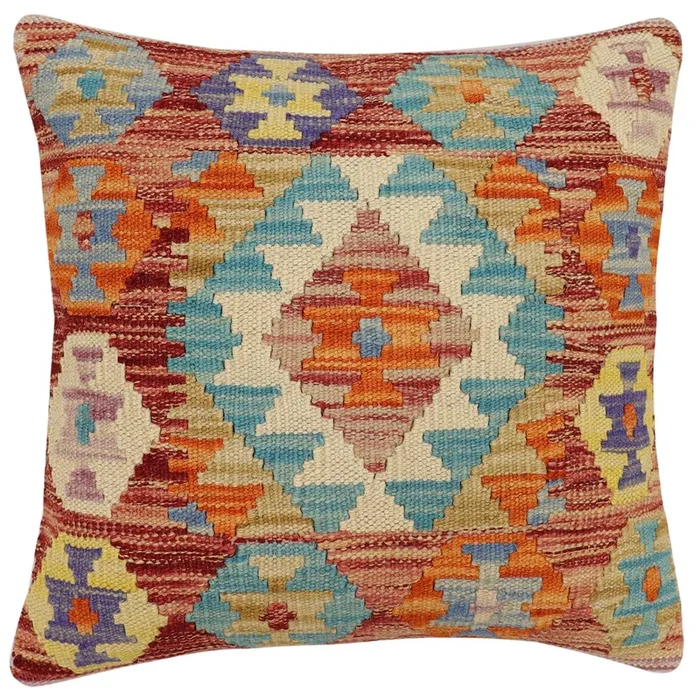 Boho Chic Erika Turkish Hand-Woven Kilim Pillow