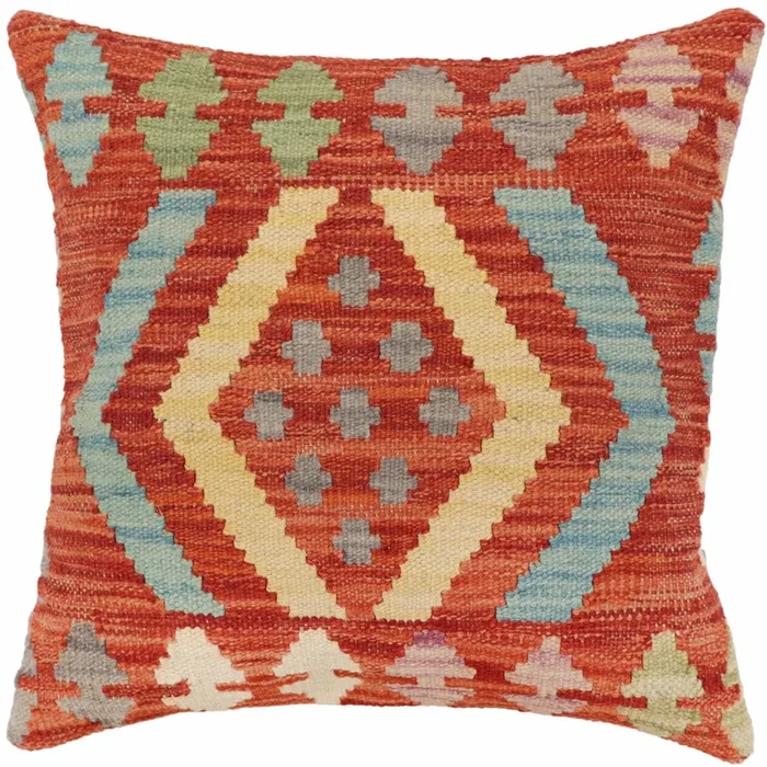 Boho Chic Hood Turkish Hand-Woven Kilim Pillow