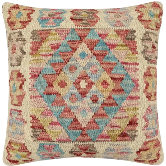 Boho Chic Janie Turkish Hand-Woven Kilim Pillow