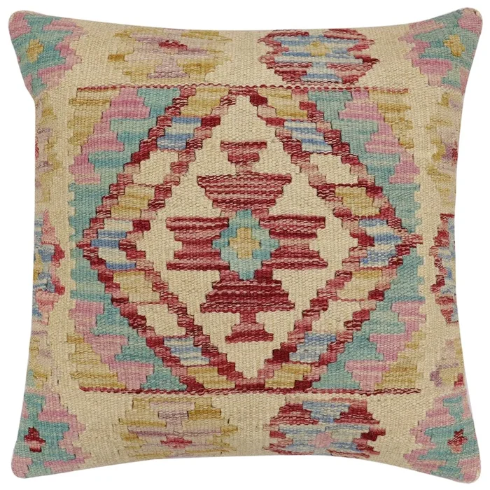 Boho Chic Jerry Turkish Hand-Woven Kilim Pillow