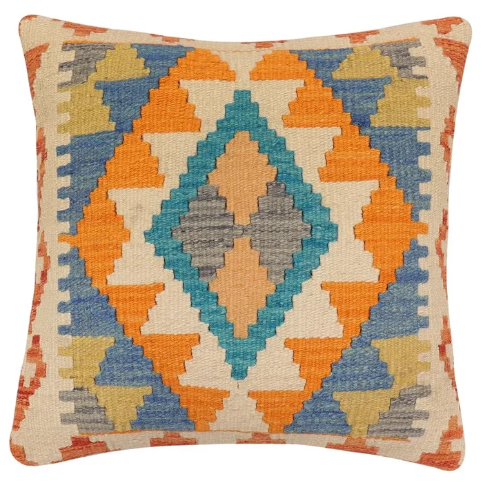 Boho Chic Mcclella Turkish Hand-Woven Kilim Pillow