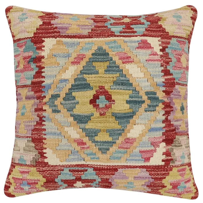 Boho Chic Monique Turkish Hand-Woven Kilim Pillow