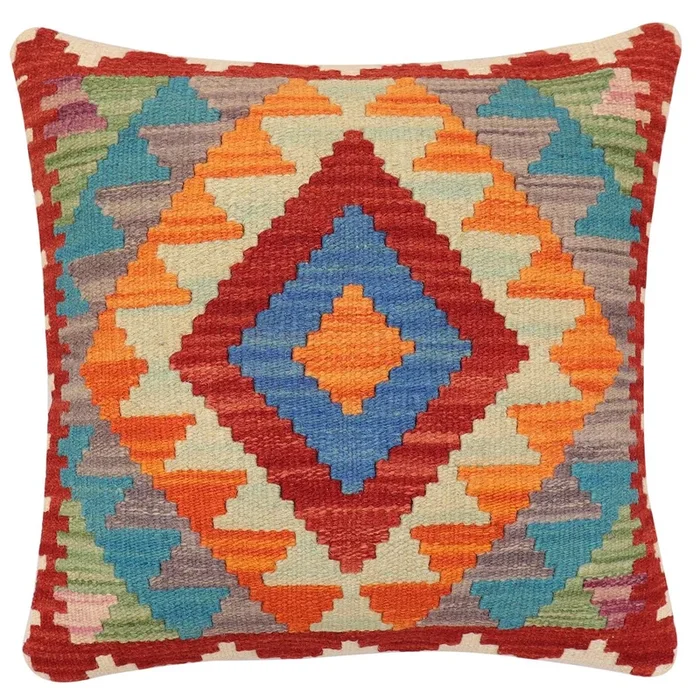 Boho Chic Moyle Turkish Hand-Woven Kilim Pillow