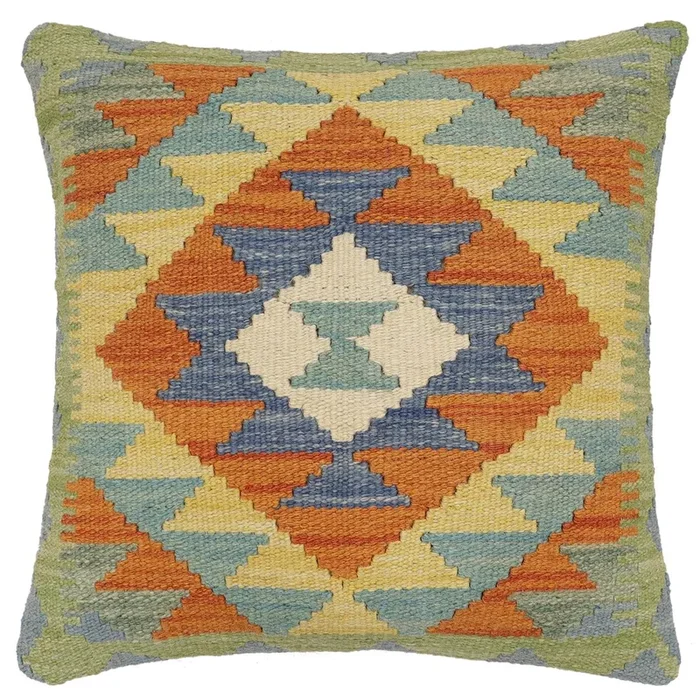 Boho Chic Parry Turkish Hand-Woven Kilim Pillow
