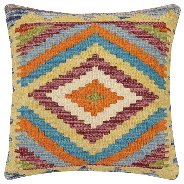 Boho Chic Potts Turkish Hand-Woven Kilim Pillow
