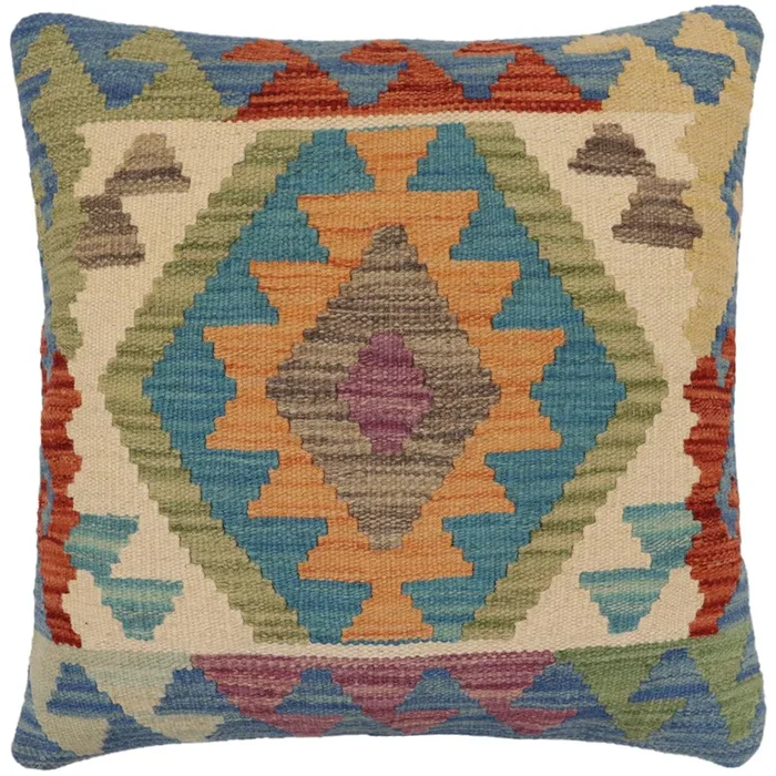 Boho Chic Ramos Turkish Hand-Woven Kilim Pillow