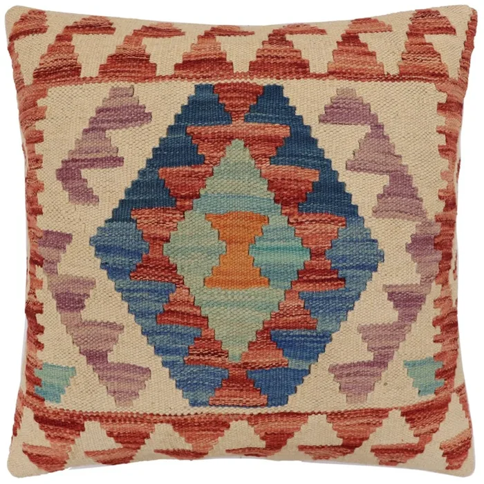 Boho Chic Sanders Turkish Hand-Woven Kilim Pillow