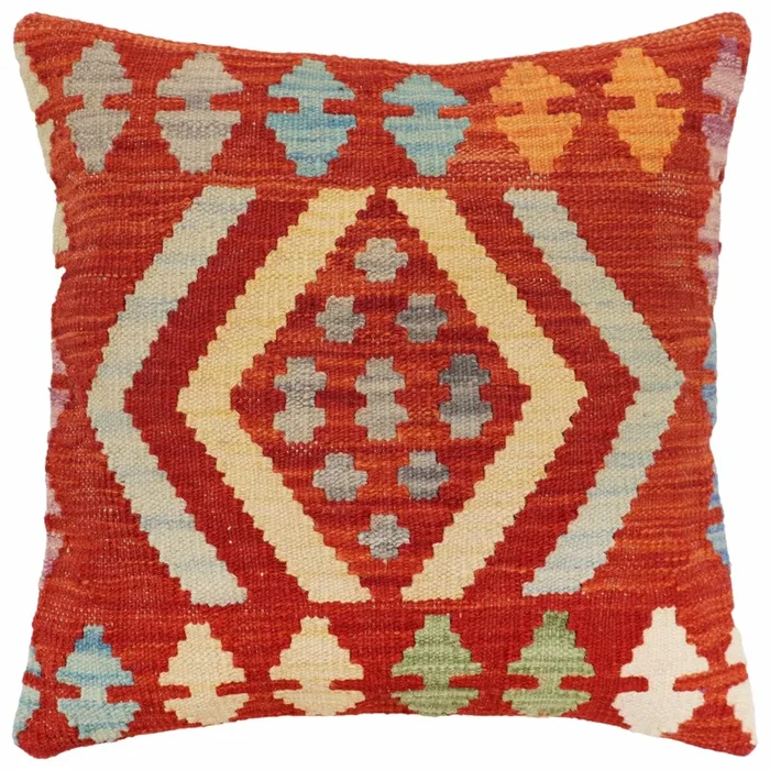 Boho Chic Silva Turkish Hand-Woven Kilim Pillow