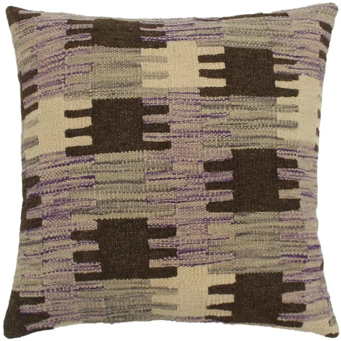 Boho Chic Turkish Shona Hand Woven Kilim Throw Pillow