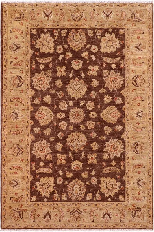 Boho Chic Ziegler Aja Brown/Tan Wool Rug – 6’0” x 8’11”