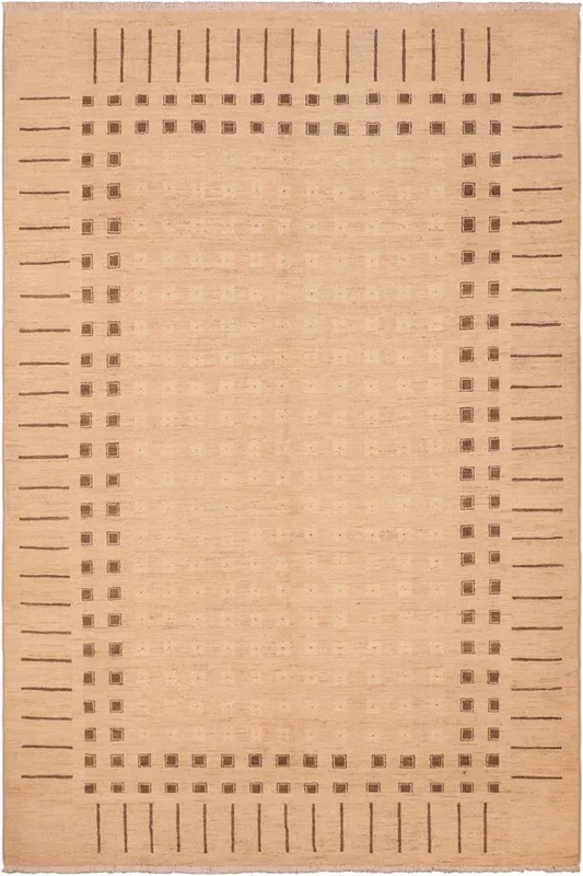 Boho Chic Ziegler Alvera Tan/Brown Wool Rug – 5’10” x 8’8”
