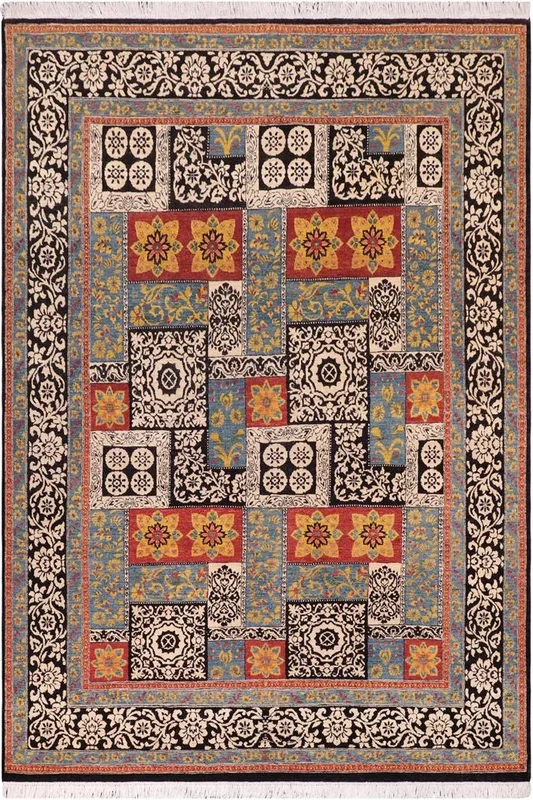 Boho Chic Ziegler Chris Rust/Black Wool Rug – 7’8” x 9’10”