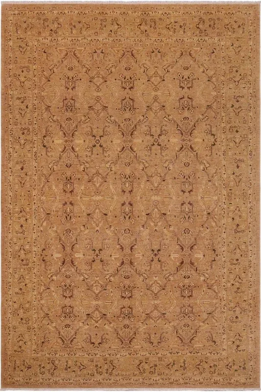 Boho Chic Ziegler Corrin Tan/Light Green Wool Rug – 8’8” x 11’8”
