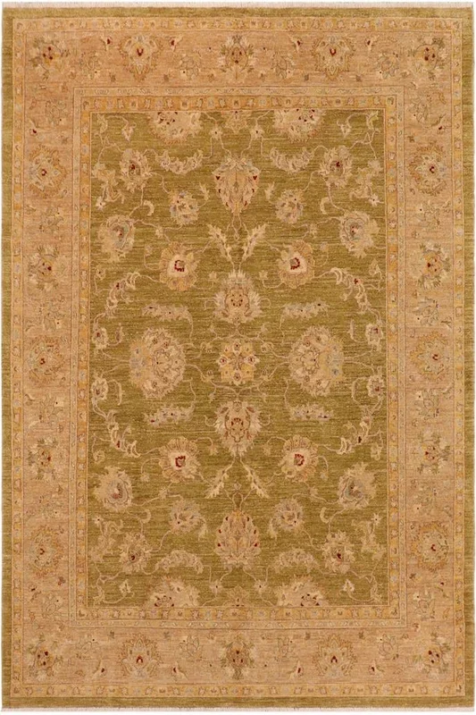 Boho Chic Ziegler Dale Green/Tan Wool Rug – 8’1” x 9’8”