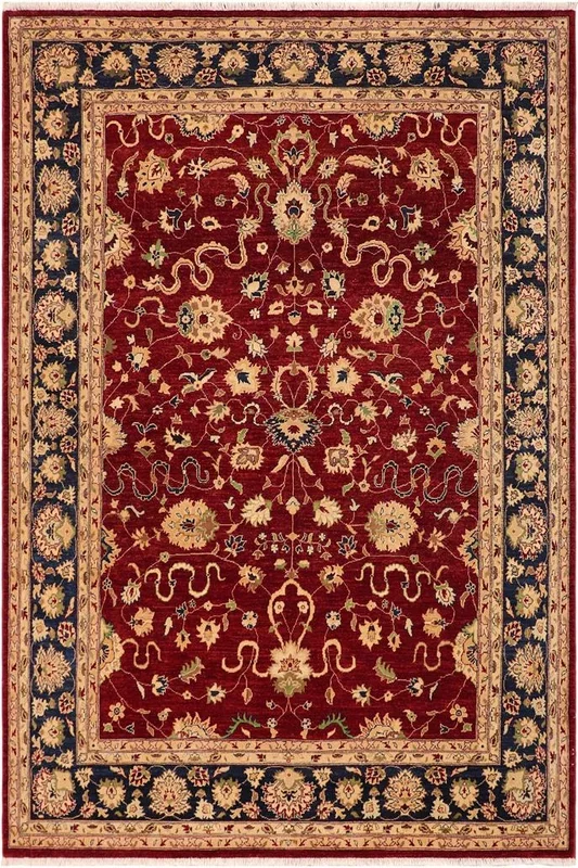 Boho Chic Ziegler Dione Red/Blue Wool Rug – 9’1” x 11’7”
