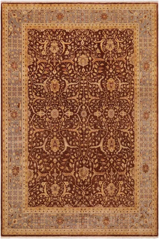 Boho Chic Ziegler Dorine Brown/Gray Wool Rug – 9’1” x 11’4”