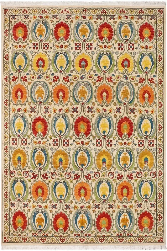 Boho Chic Ziegler Dusti Beige/Red Wool Rug – 9’1” x 11’0”