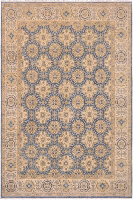 Boho Chic Ziegler Earnest Light Blue/Beige Wool Rug – 9’0” x 12’5”