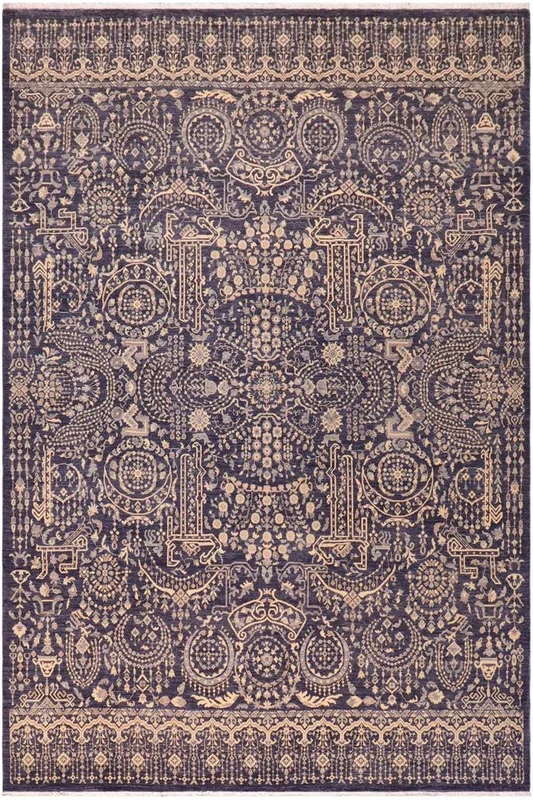 Boho Chic Ziegler Maia Blue/Gray Wool Rug – 9’0” x 11’11”