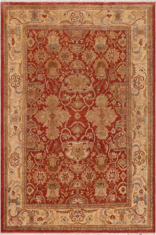 Boho Chic Ziegler Sonya Rust/Beige Wool Rug – 9’1” x 11’3”
