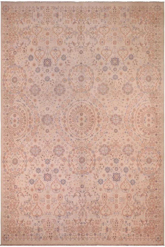 Boho Chic Ziegler Teofila Ivory/Pink Wool Rug – 8’10” x 11’8”