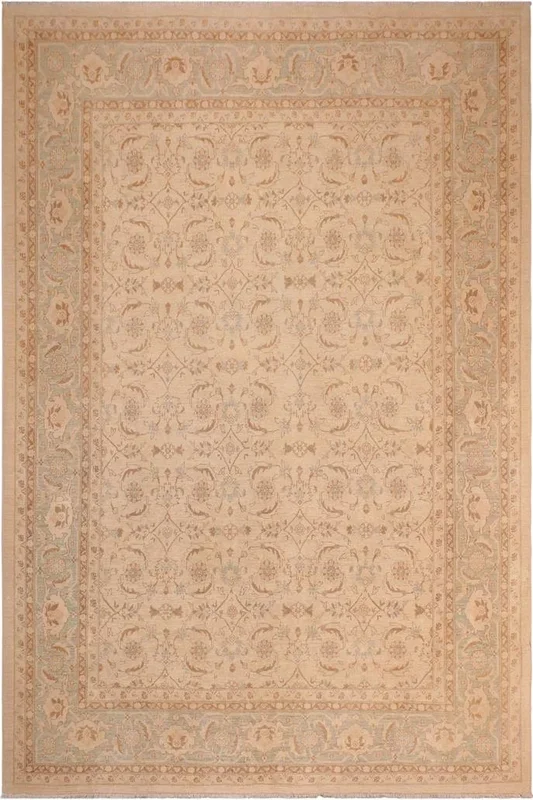 Boho Chic Ziegler Willodea Beige/Green Wool Rug – 8’0” x 9’11”