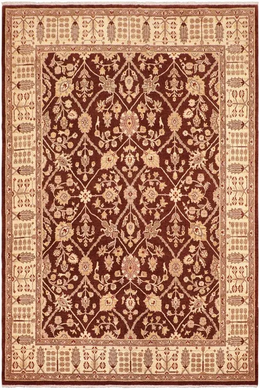 Boho Chic Ziegler Xenia Brown/Ivory Wool Rug – 8’4” x 10’7”