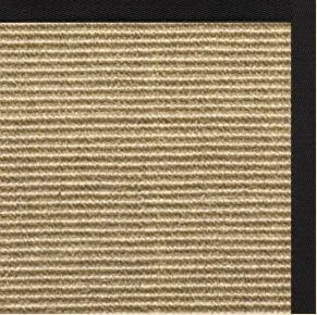 Bone Sisal Rug with Lava Cotton Border